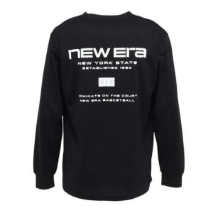 ニューエラ（NEW ERA）（メンズ、レディース）バスケットボールウェア 長袖 テック Tシャツ Brand Name Logo ブラック 15135374