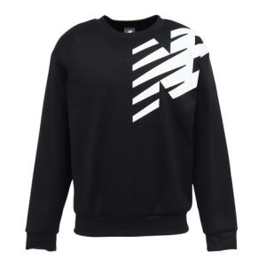 ニューバランス（new balance）（メンズ）フライングロゴクルーネックプルオーバー 裏起毛 MT624189BK