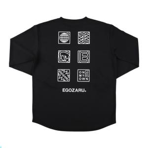 エゴザル（EGOZARU）（メンズ、レディース）バスケットボールウェア ポップアイコン バックプリント ロングスリーブTシャツ EZFW26ULS009C001
