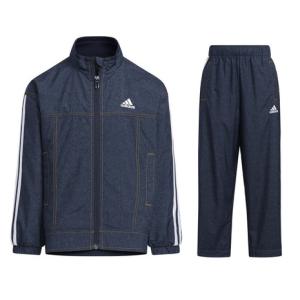 アディダス（adidas）（キッズ）ジャージ 上下セット ジュニア ボーイズ 247デニムウォームアップ 上下セット BUK49-IB0272/BUK57-IB0255｜supersportsxebio