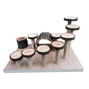 Wooden Teether 小動物おもちゃ 天然木製 ハムスター あそび道具 小型ペットおもちゃ モルモット ハリネズミ リス