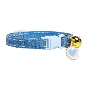 CaanDyy 猫用首輪 オシャレな和柄モダン ペット用首輪 猫の首輪 花輪 サンタクロースデザイン 青いボールデザ