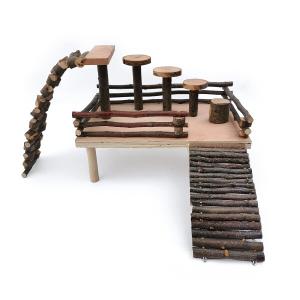 Wooden Teether 小動物おもちゃ 天然木製 ハムスター あそび道具 小型ペットおもちゃ モルモット ハリネズミ リス