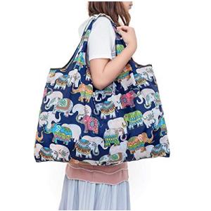 LANODO エコバッグ 大容量 買い物袋 環境にやさしい 折り畳み 軽量 繰り返し水洗い 収納 ショッピングバッグ （