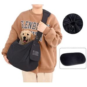 ISWAKI 犬 スリング 犬 抱っこ紐 ペットスリング 小型犬 猫 底板 メッシュ付き 安定 飛び出し防止 長さ調節可能