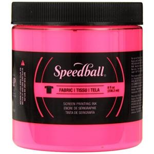 Speedball Art Products Fluorescent Fabric Screen Printing Ink, 8 oz, Hot Pink by Speedball｜supiyura