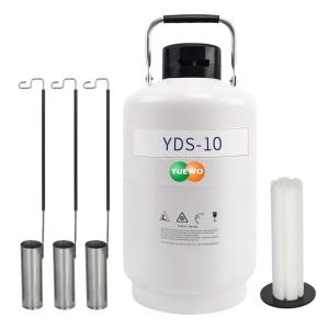 YUEWO 低温容器液体窒素LN2タンク口径50mm、3つのキャニスターとキャリーバッグ付き (3L)