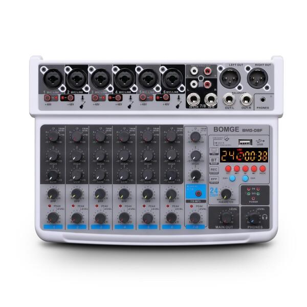 BOMGE 8 channel mini audio mixer Line Mixer ，DC 5V...