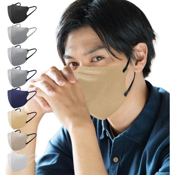 (MONOTELIER) マスク 大きいサイズ 不織布 立体 大きいマスク メンズ 個包装 サニタリ...