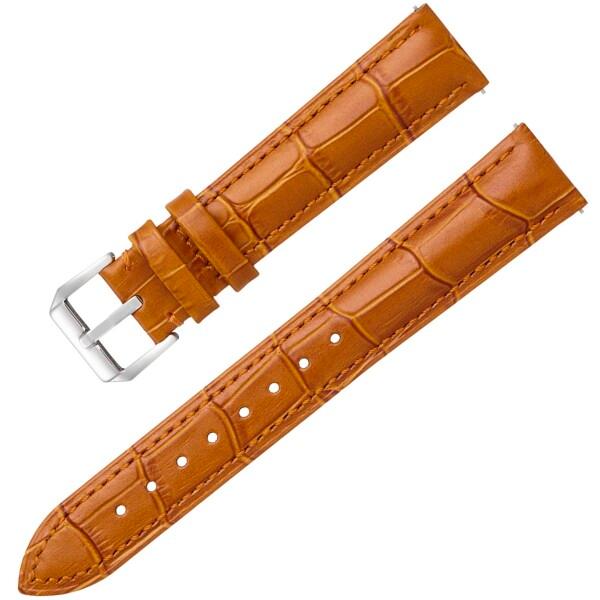 カルム 腕時計 ベルト 本革 クロコ型押し クイックリリース レザー 時計 スマートウォッチ バン