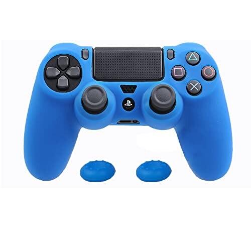 ZOMTOP PS4コントローラー用シリコンカバー スキン ケース 保護カバー 耐衝撃(青い)