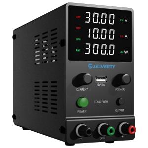 Jesverty直流安定化電源新型SPS-3010H（30V/10A） 、0-30V 0-10A電圧電流可変、エンコーダーノブ、OUTPUTス｜supiyura