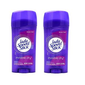 インビジブル ドライ デオドラント シャワーフレッシュ65g 2個セット　Lady Speed Stick Invisible Dry Deodorant Shower Fresh,2.3 oz｜supla