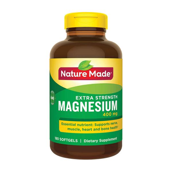 Nature Madeエキストラストレンスマグネシウム400 mg、180ソフトジェル