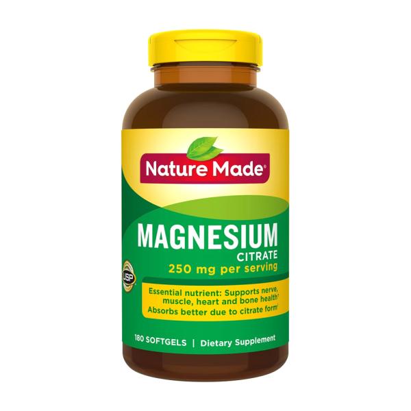 Nature Madeマグネシウムシート酸塩250 mg、180ソフトジェル