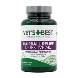 Vet's Best猫用毛玉補助剤、60 チュアブル タブレットHairball Relief Digestive Aid for All Sizes of Cats, 60 Chewable Tablets｜supla