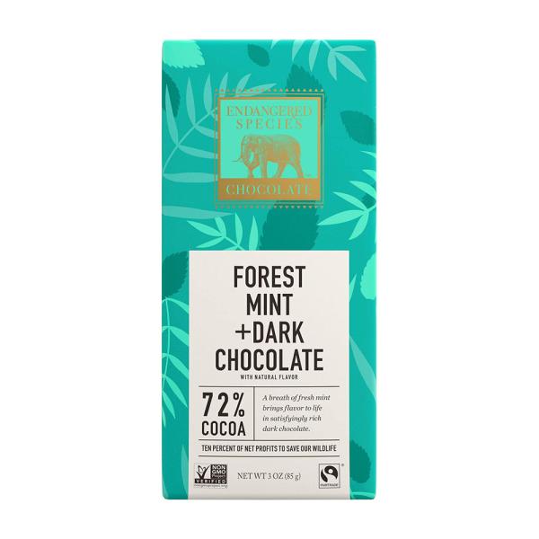 フォレストミント+ダークチョコレート、72％ココア85 g Forest Mint + Dark C...