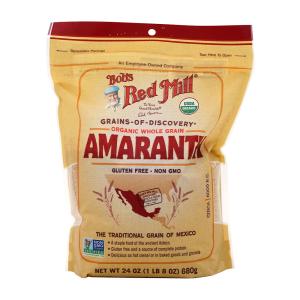 ボブズレッドミル オーガニック全粒穀物 アマランサス グルテンフリー 680g Bob's Red Mill Organic Whole Grain, Amaranth 24 oz