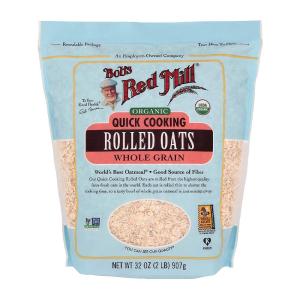 ボブズレッドミル オーガニック クイッククッキング ロールドオーツ 907gOrganic Quick Cooking Rolled Oats 32oz