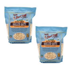 ボブズレッドミル オーガニック 極厚 ロールドオーツ 907g 2個セット【Bob's Red Mill】Organic Extra Thick Rolled Oats 32 oz 2set｜supla