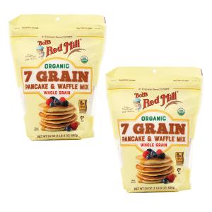 ボブズレッドミル オーガニック 7穀 パンケーキ＆ワッフルミックス 680g 2個セットOrganic 7 Grain Pancake & Waffle Mix 24 oz 2set