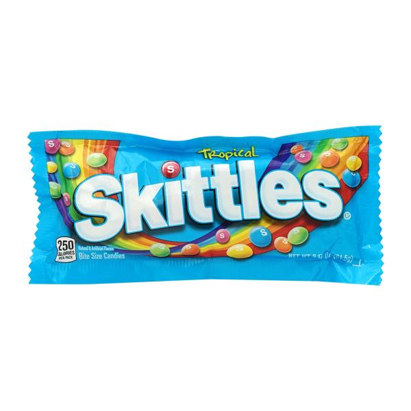Skittles, スキットルズバイトサイズキャンディトロピカル、61.5 g