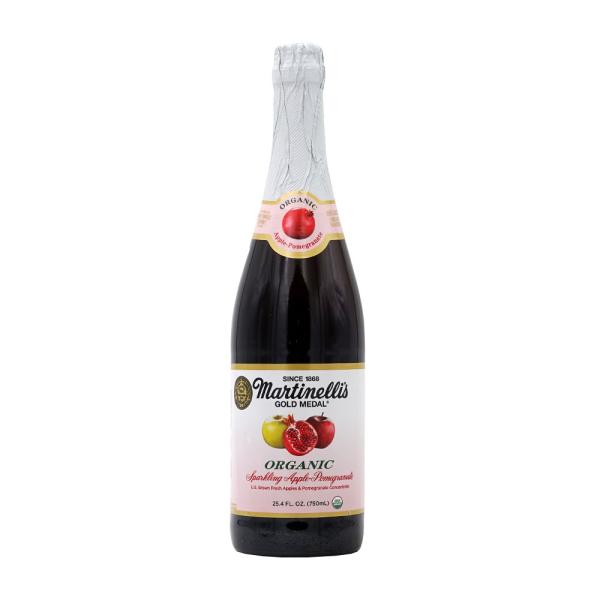 Martinelli&apos;sゴールドメダルオーガニックスパークリングアップルザクロ750ml