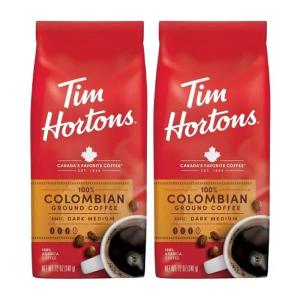 100％コロンビアグラウンドコーヒー、ダークロースト340 g　2個セット　Tim Hortons　100% Colombian Ground Coffee｜supla