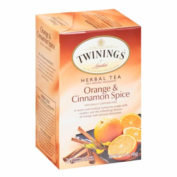 ハーブティー、オレンジ＆シナモンスパイス20ティーバッグ　トワイニング　Twinings Herba...
