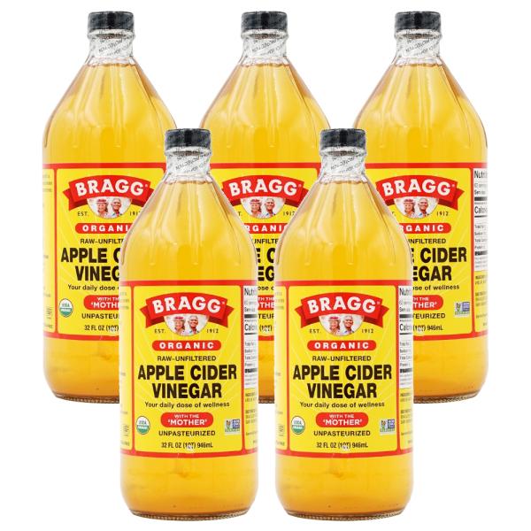 アップルサイダービネガー ブラグ オーガニック 946ml 5本セット Bragg ORGANIC ...