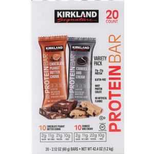 プロテインバー カークランド バラエティーパック チョコレートピーナッツバター&amp;クッキー&amp;クリーム20本入りKirkland Signature