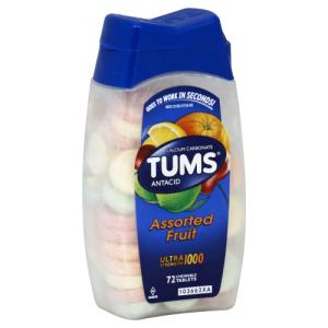 タムスウルトラストレンス1000フルーツフレーバー72チュアブルタブレット Tums