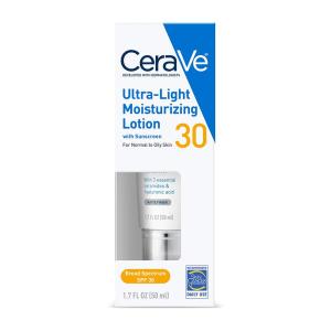 セラヴィ 日焼け止め付き　超軽量　保湿ローション　SPF30　50ml CeraVe Ultra-Light Moisturizing Lotion with Sunscreen, SPF 30 1.7 fl oz｜supla