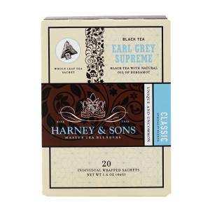 ハーニー&サンズ  アールグレイ  ブラックティー 個包装サシェ 20個  Harney & Sons Earl Grey Supreme Black Tea Individual Wrapped Sachets