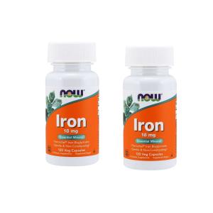 ナウフーズ 鉄分 18mg 120錠 2本セット NOW FOODS Iron 18mg 120CAP 2set