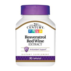 21世紀センチュリー レスベラトロール赤ワイン抽出 90カプセル 21st CenturyResveratrol Red Wine Extract 90 Capsules｜supla