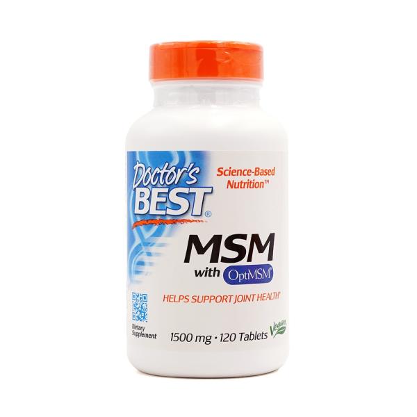 ドクターズベスト MSM 1500 mg 120タブレット【Doctor's Best】MSM wi...