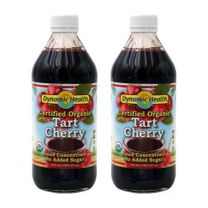 ダイナミックヘルス タルトチェリー濃縮ジュース 473ml 2個セットOrganic Tart Cherry Juice Concentrate No Added Sugar 16 fl oz 2set