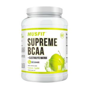 シュプリームBCAA+エレクトロライトマトリックスパウダーグリーンアップル90サービング、1.26 kg Musfit Supreme BCAA + Electrolyt｜supla