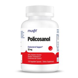マスフィット ポリコサノール 20mg 100ベジカプセル【Musfit】Policosanol Cholesterol Support 20 mg 100 Vegetable Capsules