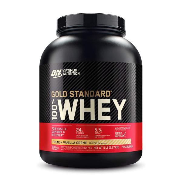 Optimum Nutrition ホエイプロテイン フレンチバニラクリーム 2.27kg Gold...