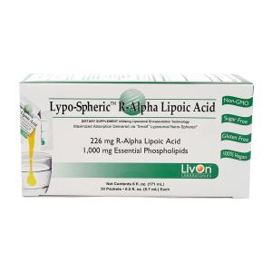 リポスフェリック R-リポ酸 226mg 30個入り パケット アルファリポ酸 美容 女性 【Livon Labs】Lypo-Spheric R-Alpha Lipoic Acid 226 mg, 30 Packets｜supla