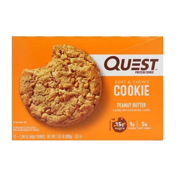 クエストニュートリションタンパク質、クッキー、ピーナッツバター12クッキーQuest Nutriti...