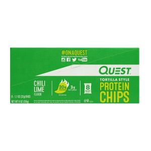 プロテインチップス トルティーヤ チリライム味 8袋入り クエストニュートリションTortilla Style Protein Chips Chili Lime 8 Bags