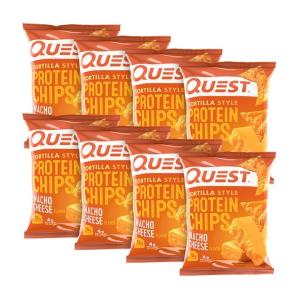 プロテインチップス ナチョチーズ味 トルティーヤ スタイル  クエストニュートリション 8袋入り