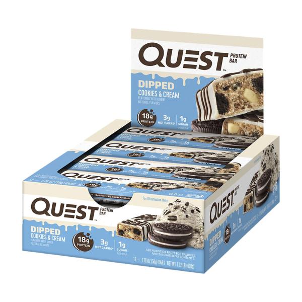 Quest Nutritionプロテインバーディープクッキー＆クリーム、12個入り