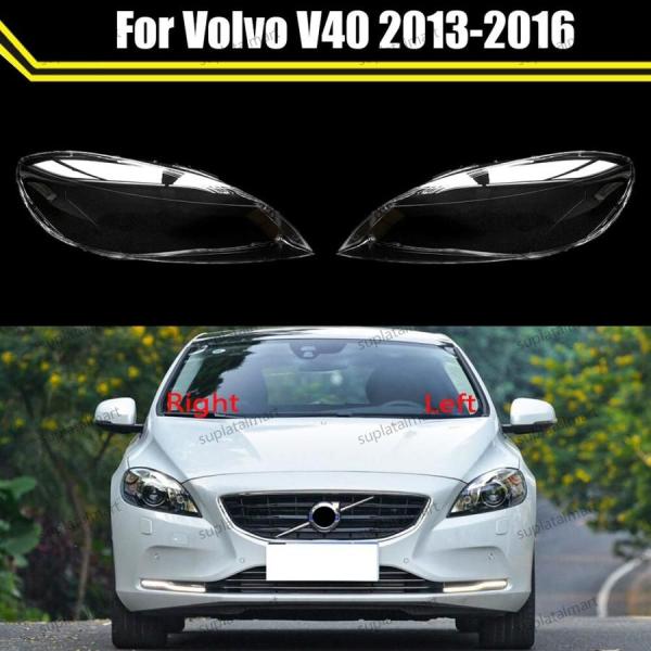 新品 ボルボ V40 2013-2019 ヘッドライトキャップヘッドライトガラス レンズ ランプクリ...