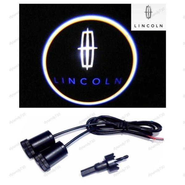 新品 Lincoln LED ロゴ プロジェクター ドア カーテシ ランプ ライト エンブレム ウエ...