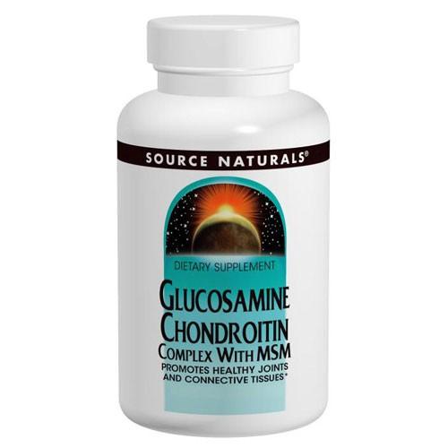 お試しサイズ グルコサミン コンドロイチン + MSM 30粒  Source Naturals ソ...