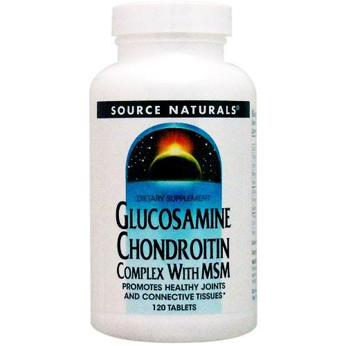 お得用サイズ グルコサミン コンドロイチン + MSM 120粒  Source Naturals ...